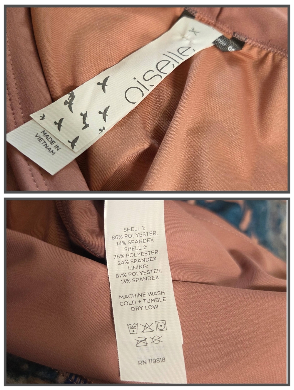 Oiselle Roga Running Shorts Pink Blue Gold Marble Print Size 8 - Picture 10 of 16